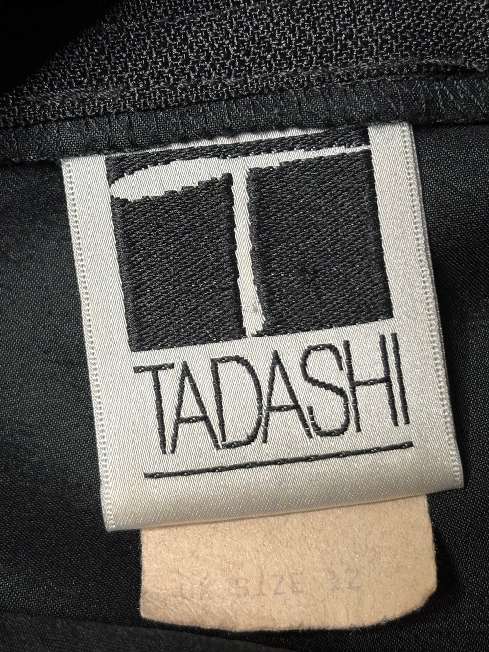 Vintage Tadashi Black Women's Satin Ruched Front Top With Back Zipper Size 10 - Picture 5 of 6